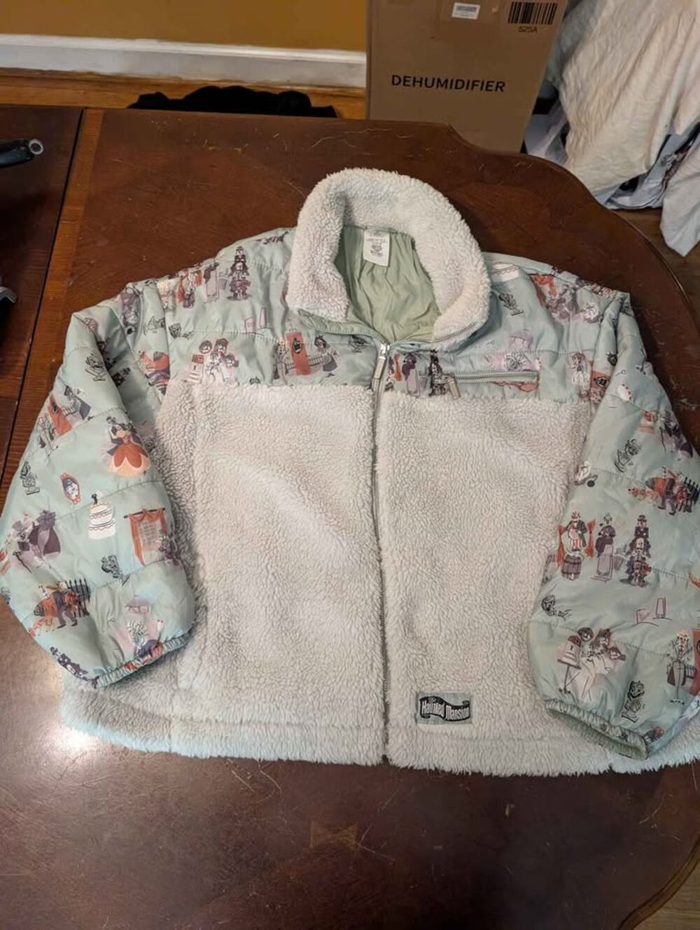 Disney Parks The Haunted Mansion Characters Sherpa Fleece Puffer Jacket 1X